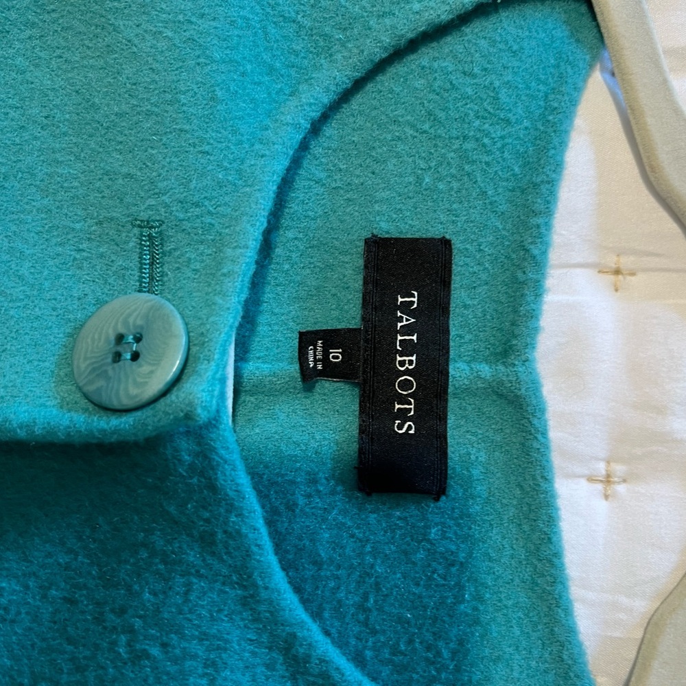 Talbots Turquoise Wool Blazer - Picture 7 of 8